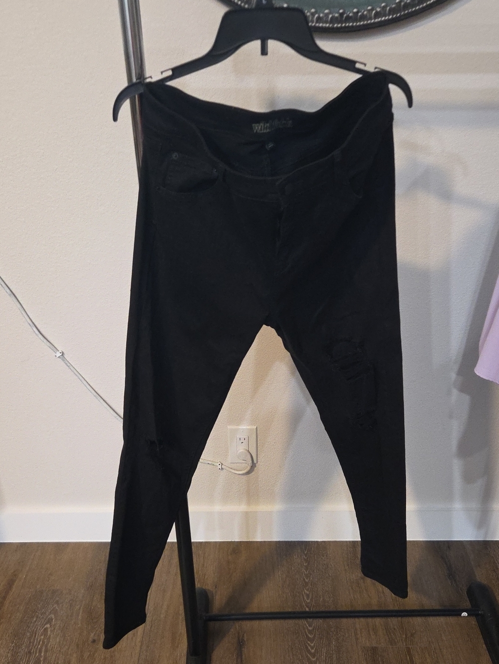 wild fable Black Skinny Ripped Jeans